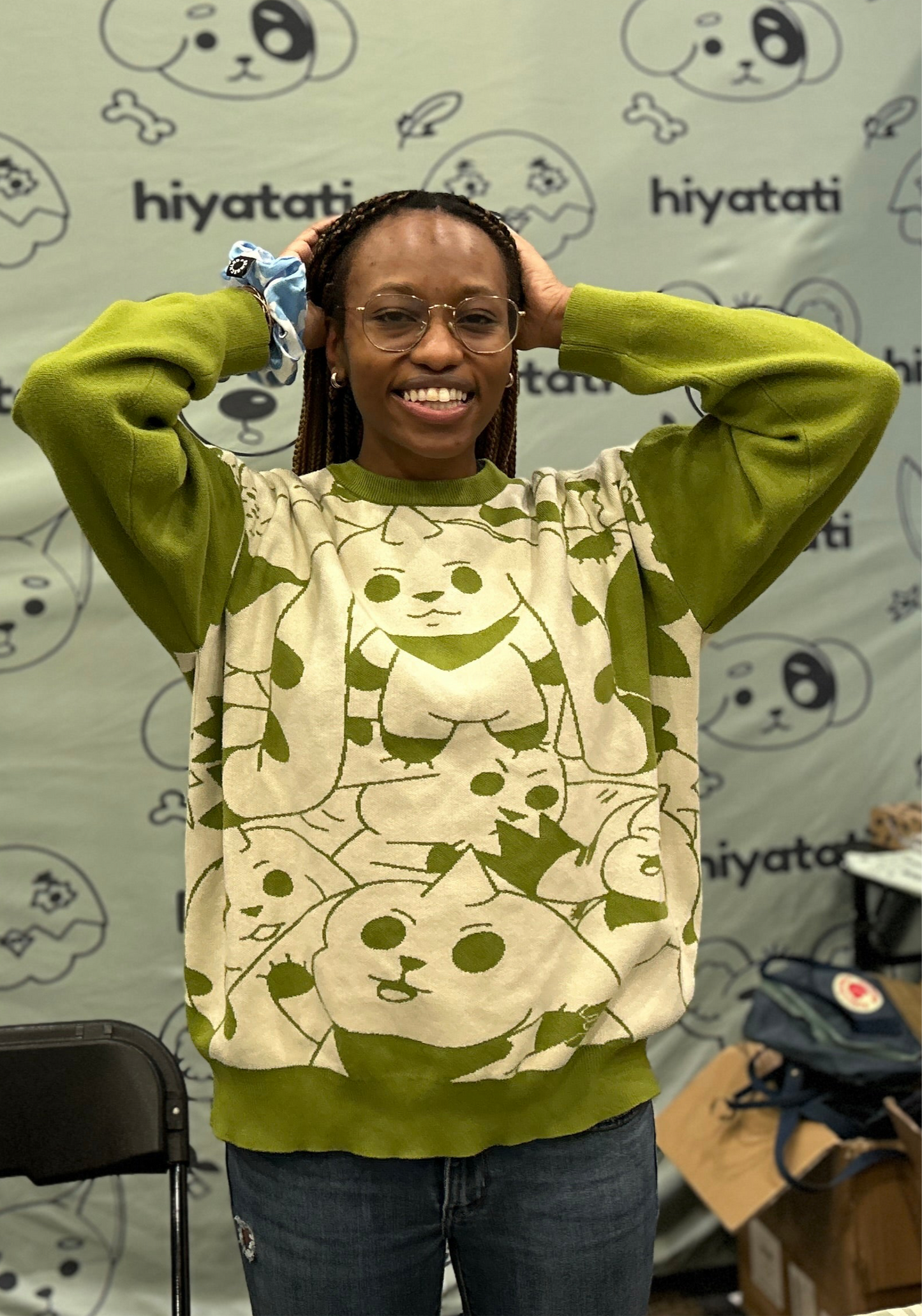 Digital Monster Knit Sweaters Green