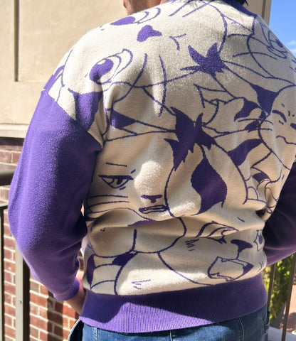 Digital Monster Knit Sweaters Lavender