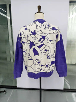 Digital Monster Knit Sweaters Lavender
