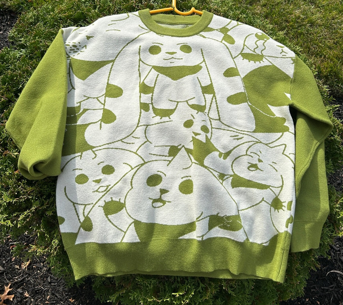 Digital Monster Knit Sweaters Green