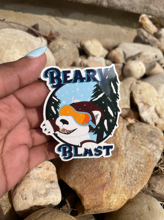Beary Blast Sticker